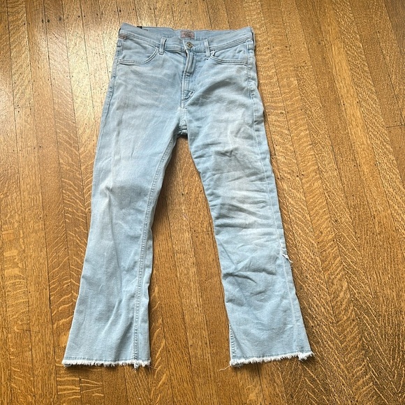 Citizen of Humanity Drew Fray High Rise Crop Flare Jeans Denim Size 30 - Picture 6 of 10